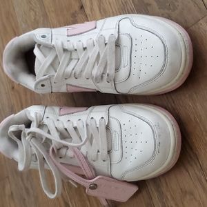 Pink/white leather Out of Office low-top sneakers